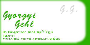 gyorgyi gehl business card